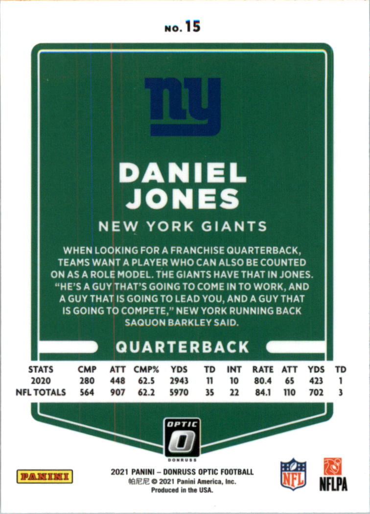 2021 Donruss Optic Football Card Pick (Base) 1-100