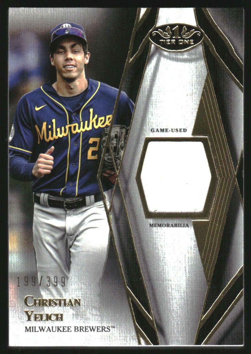 2022 Topps Tier One Relics #T1RCY Christian Yelich/399 on Fanatics 