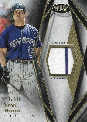 2022 Topps Tier One Relics #T1RTHE Todd Helton/299