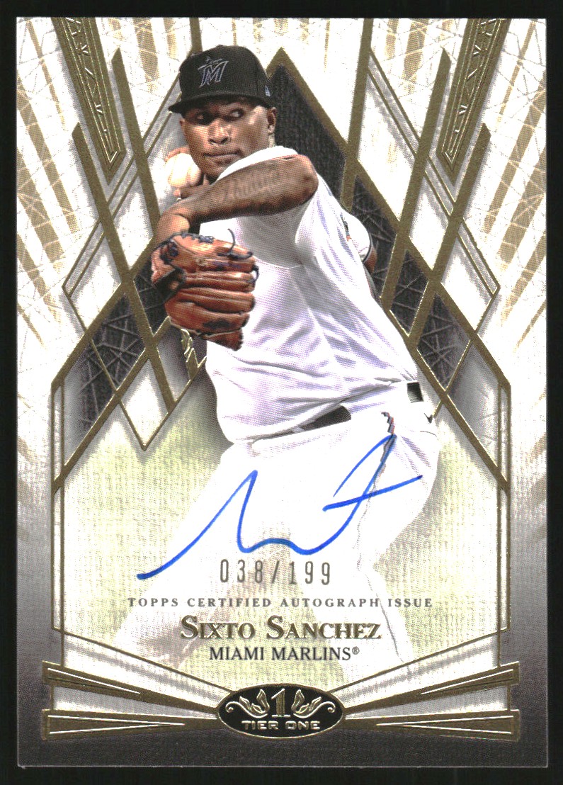 2022 Topps Tier One Break Out Autographs #BOASS Sixto Sanchez/199