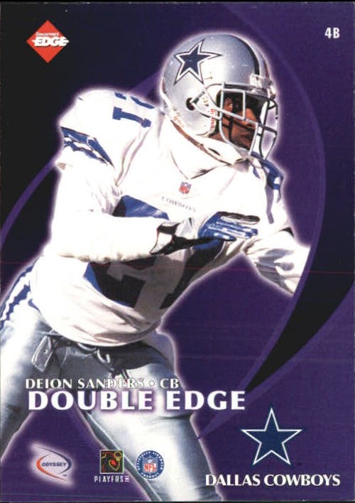 1998 Collector's Edge Odyssey Double Edge #4B Deion Sanders/Charles Woodson F back image