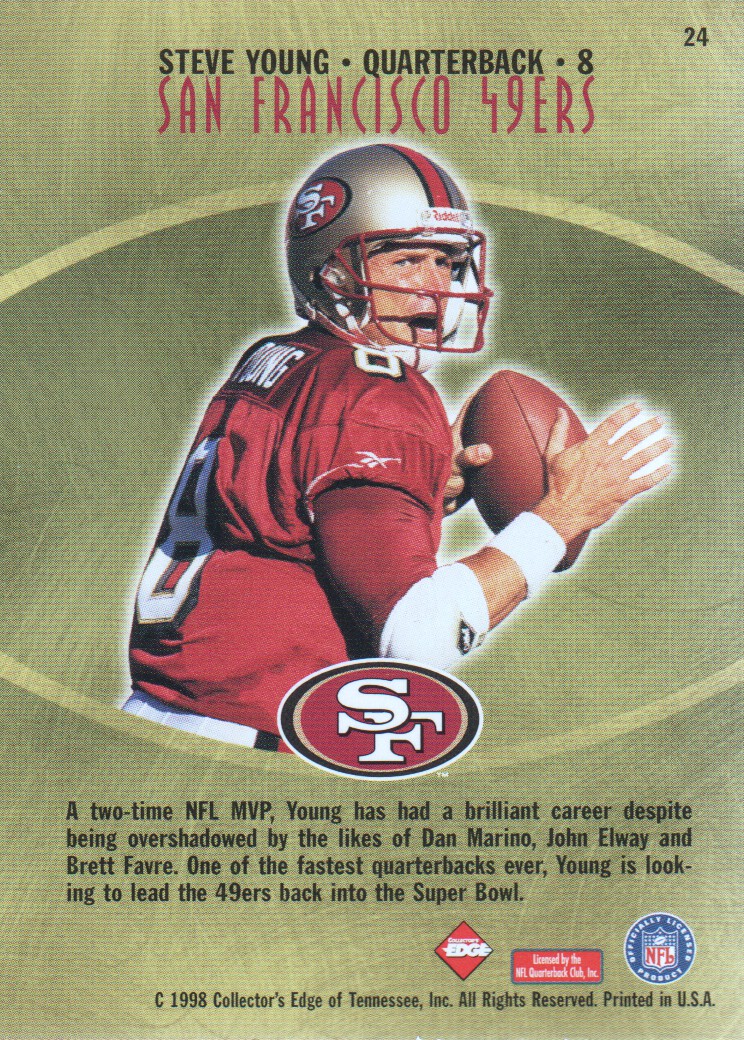 1998 Collector's Edge Odyssey Leading Edge #24 Steve Young back image