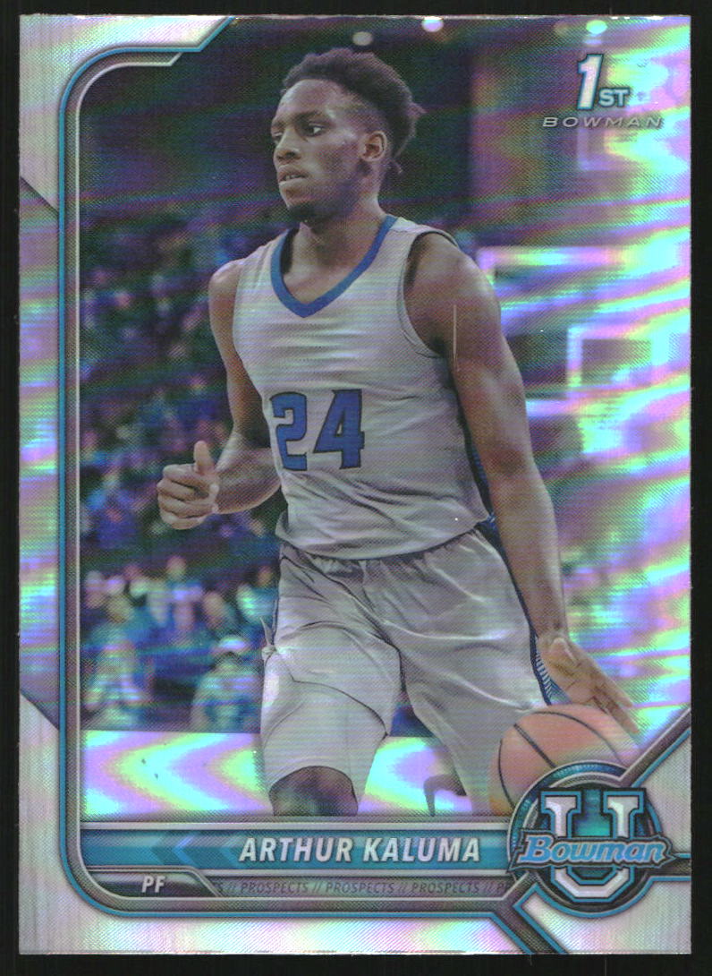 2021-22 Bowman Chrome University Refractors #13 Arthur Kaluma