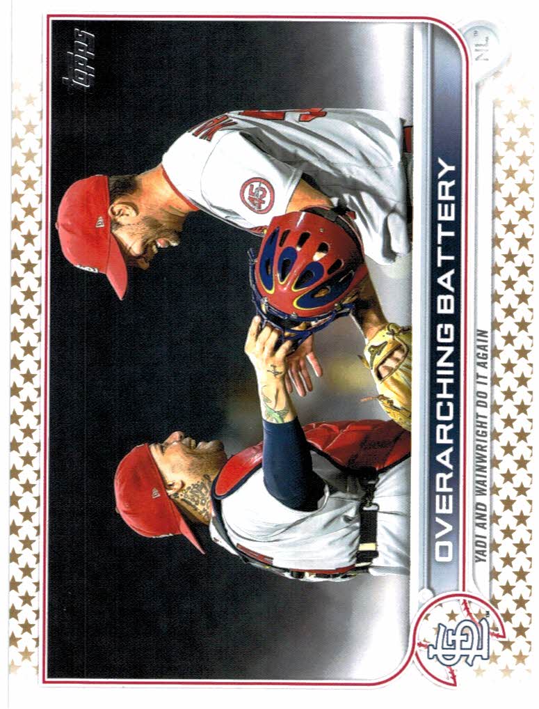 2022 Topps #473 Yadier Molina & Wainwright, Cardinals