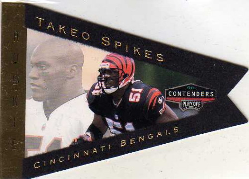 1998 Playoff Contenders Pennants Gold Foil #19 Takeo Spikes