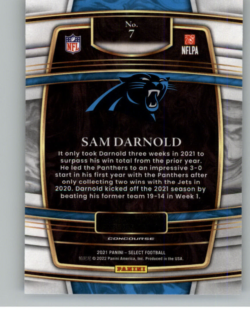 2021 Select #7 Sam Darnold back image