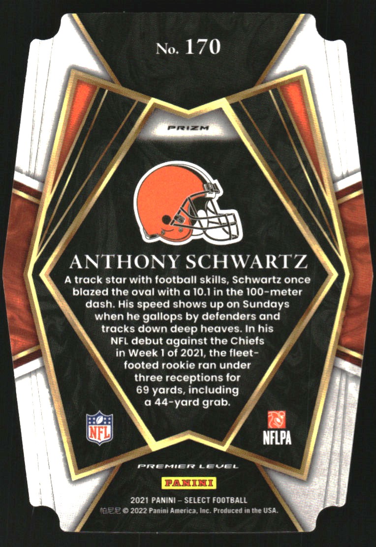 2021 Select Prizm Black and Gold Die Cut #170 Anthony Schwartz