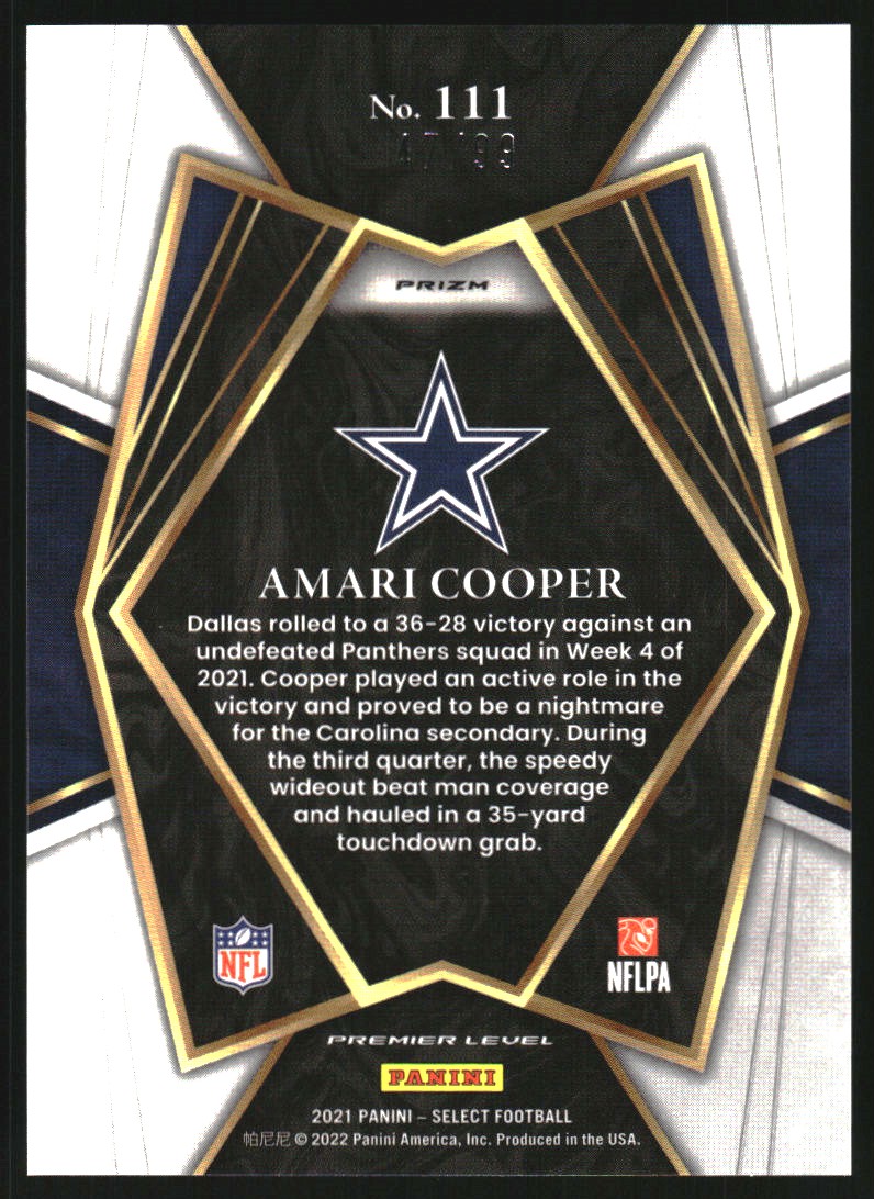 2021 Select Prizm Light Blue #111 Amari Cooper