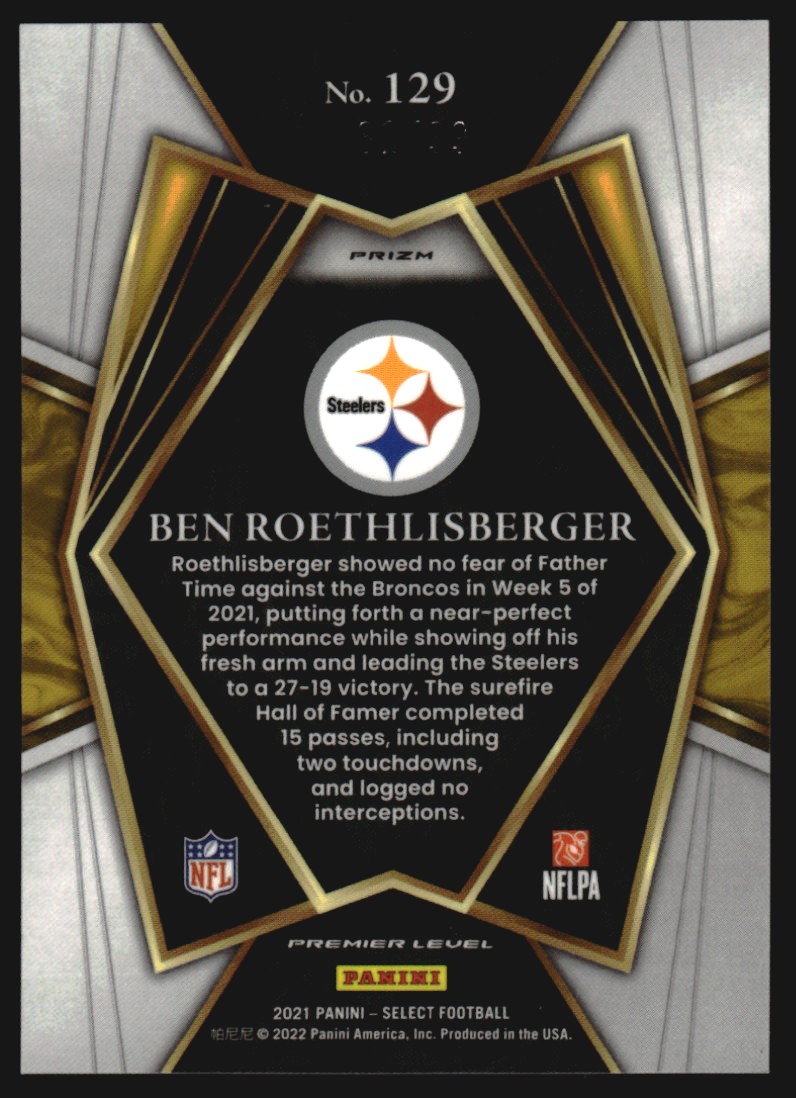 2021 Select Prizm Light Blue #129 Ben Roethlisberger