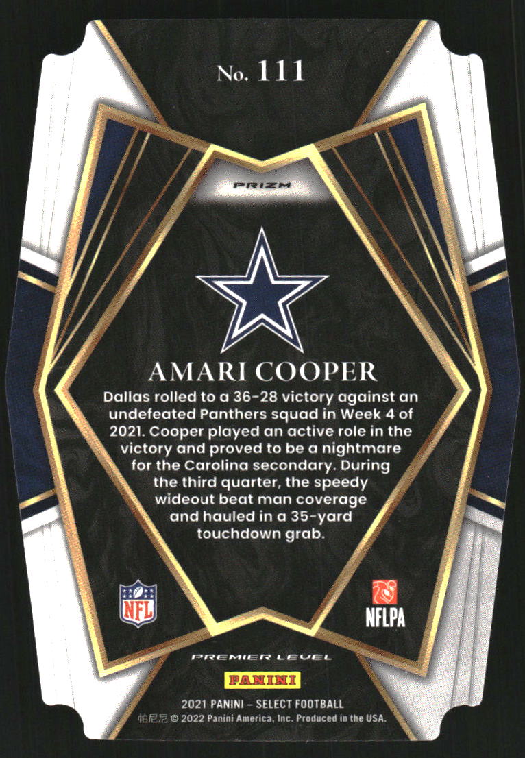 2021 Select Prizm Red and Blue Die Cut #111 Amari Cooper