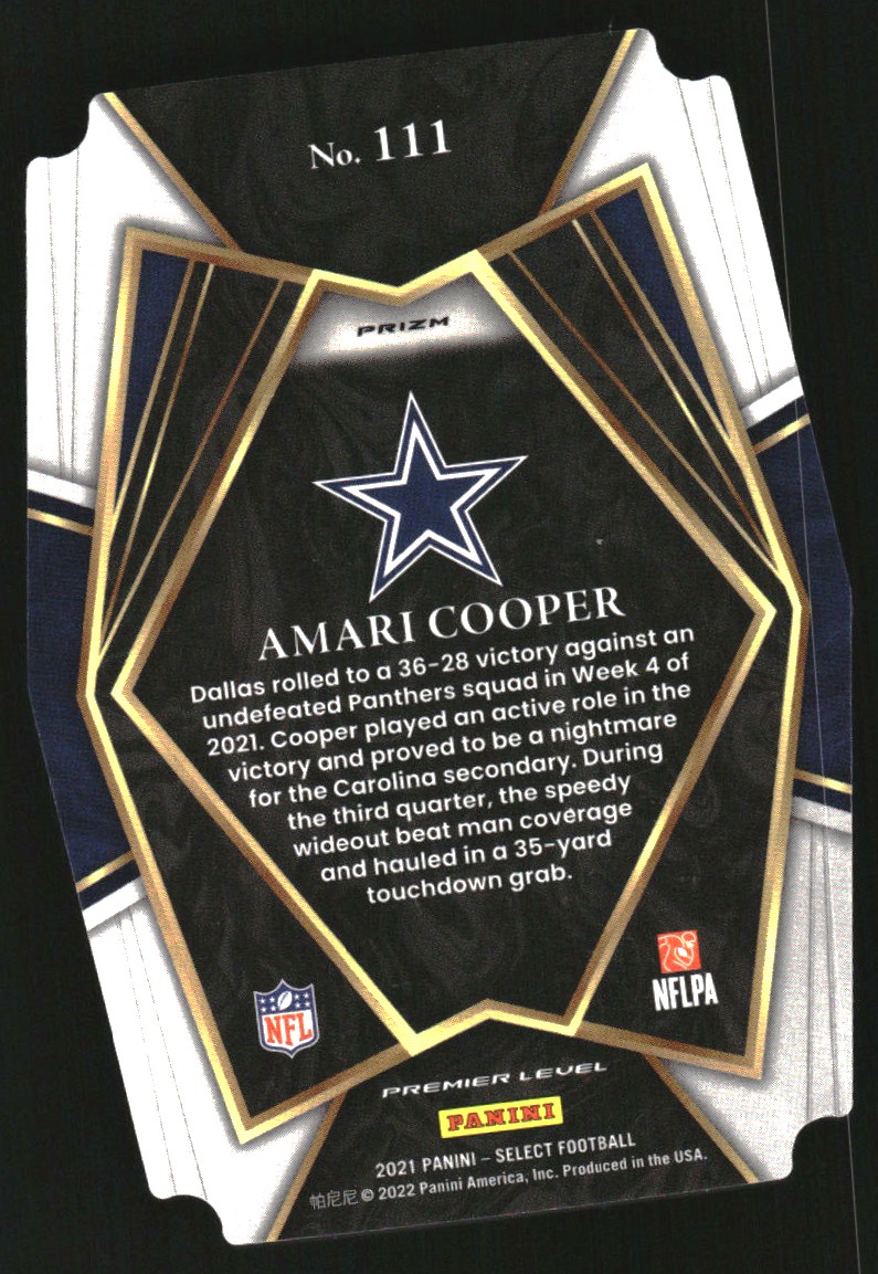 2021 Select Prizm Red and Yellow Die Cut #111 Amari Cooper