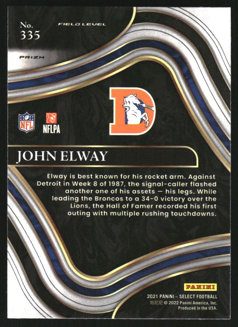 2021 Select Prizm Silver #335 John Elway