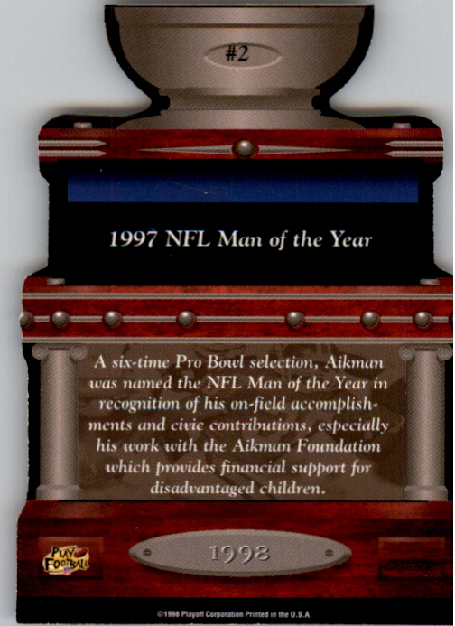 1998 Playoff Momentum Honors #PH18 Troy Aikman back image