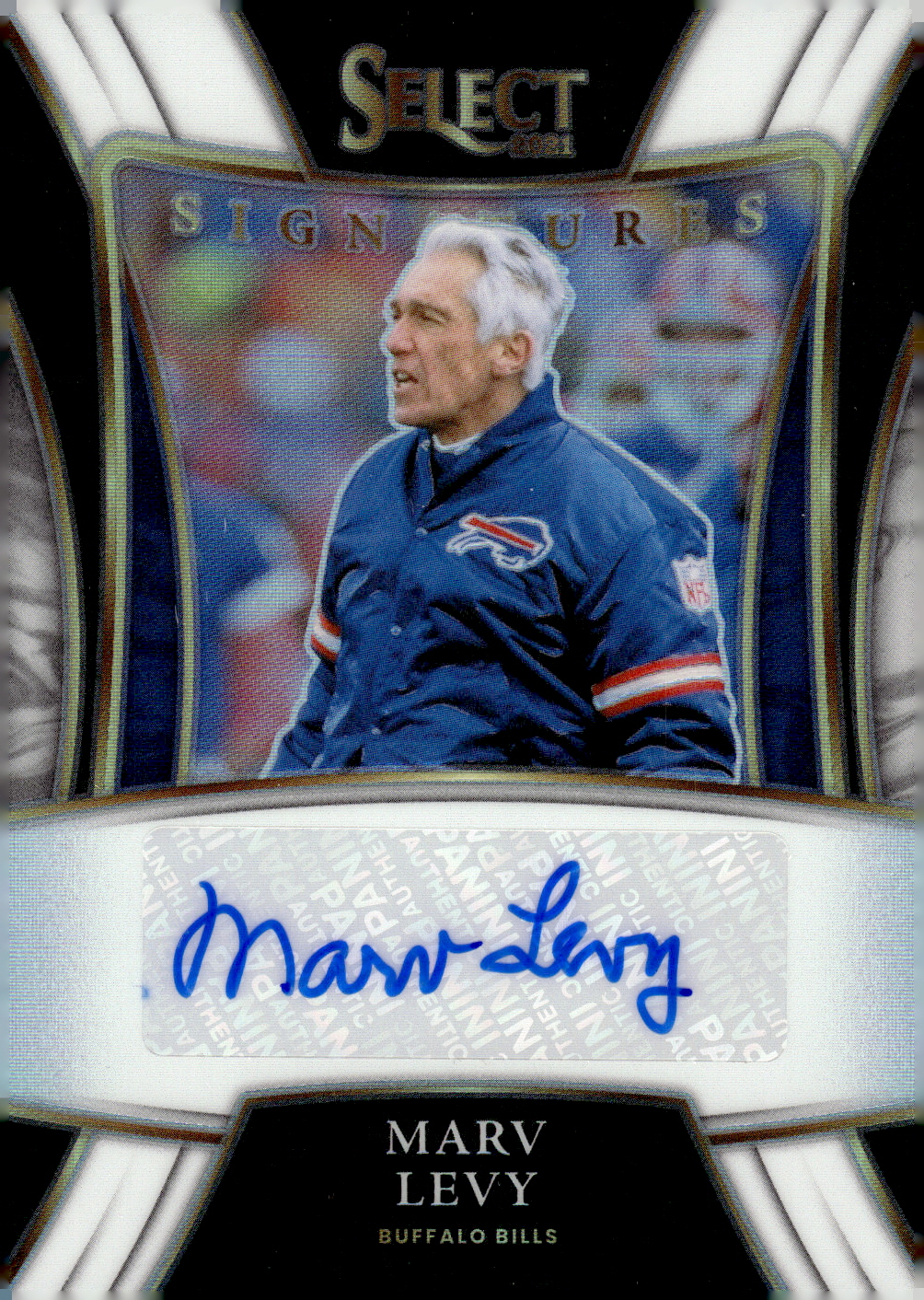 2021 Select Select Signatures Prizm White #96 Marv Levy/50 - NM-MT - Card  Shack