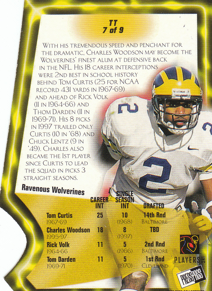 1998 Press Pass Football Cards - Picture 73 of 83