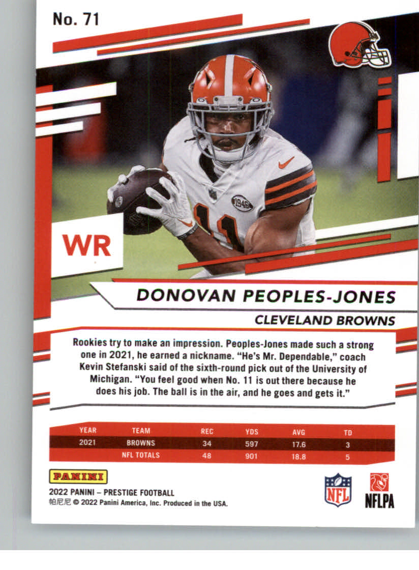 2020 Rookies and Stars #160 Donovan Peoples-Jones BROWNS RC