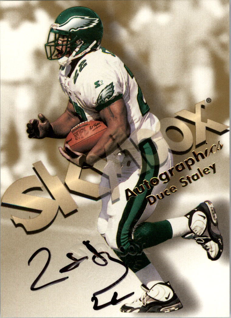 1998 SkyBox Premium Autographics #66 Duce Staley MU/S