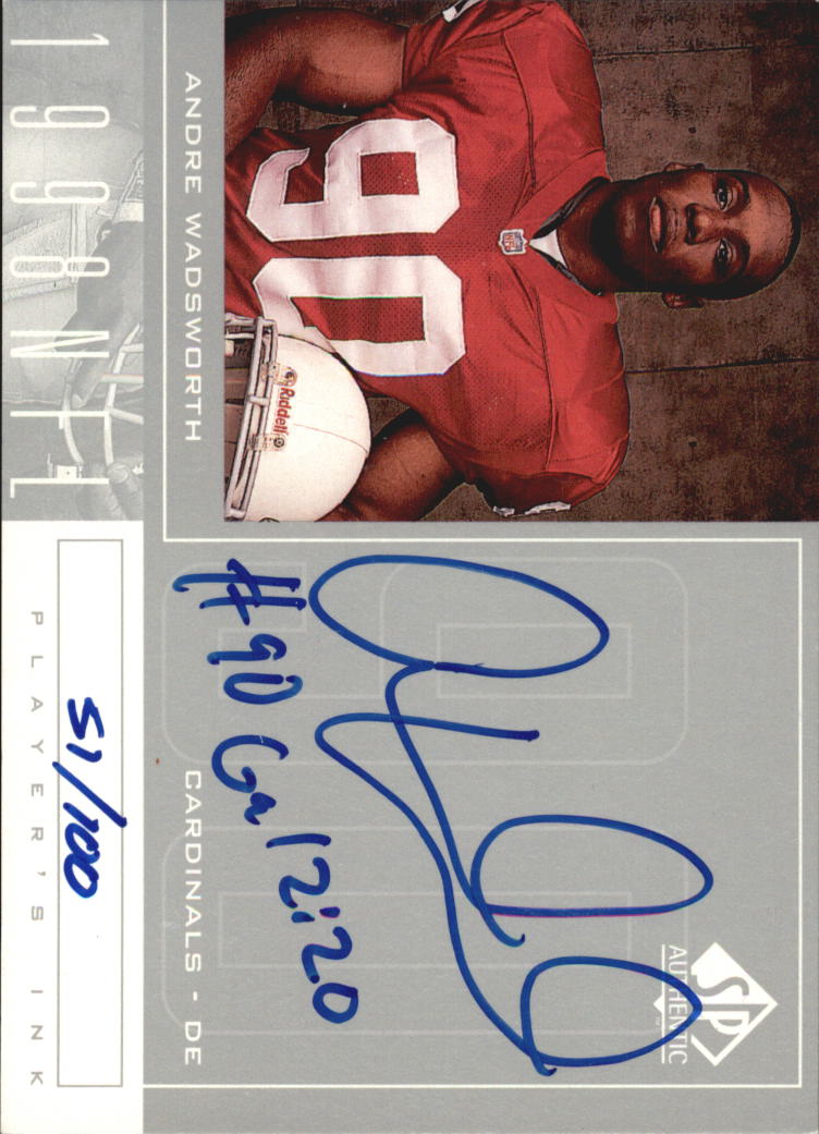 1998 SP Authentic Player's Ink Silver #AW Andre Wadsworth