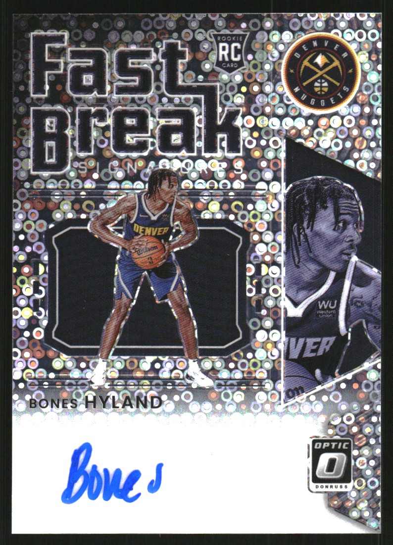 2021-22 Donruss Optic Fast Break Signatures #62 Bones Hyland on