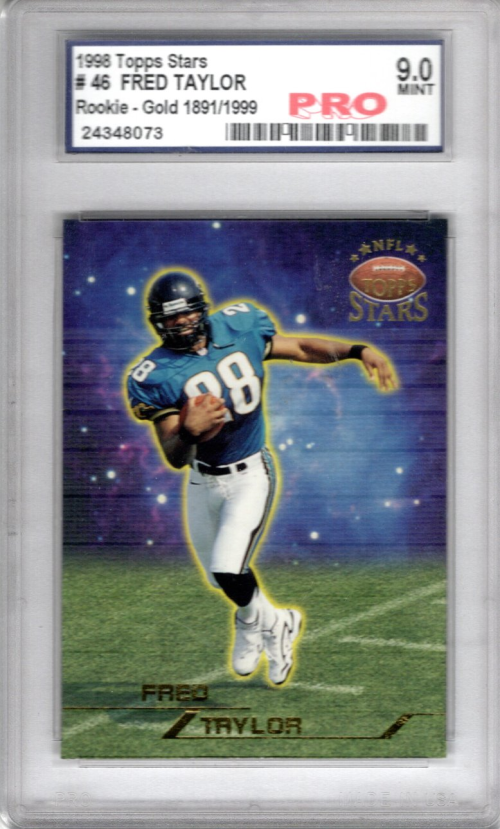 1998 Topps Stars Gold #46 Fred Taylor - - Parallel RC Serial #1891/1999  Graded Pro Mint 9 - MINT - Wonder Water Sports Cards, Comics & Gaming!