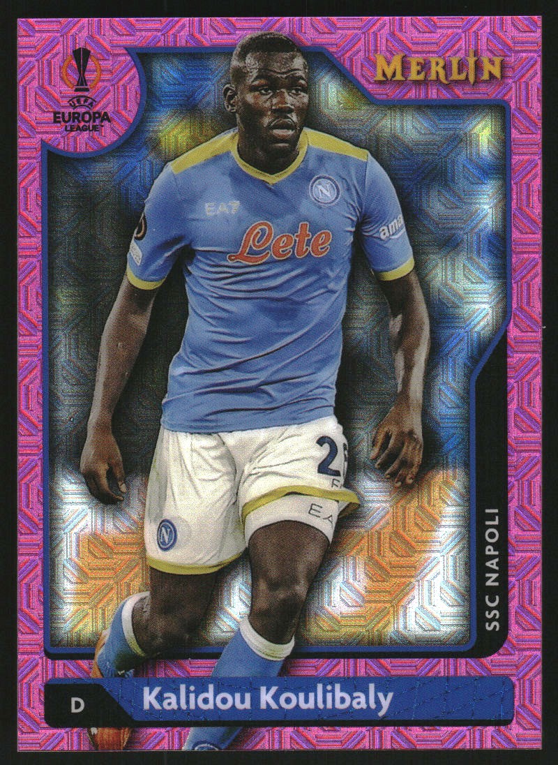 2021-22 Merlin UEFA Champions League Pink Mojo Prism Refractors #73 Kalidou Koulibaly