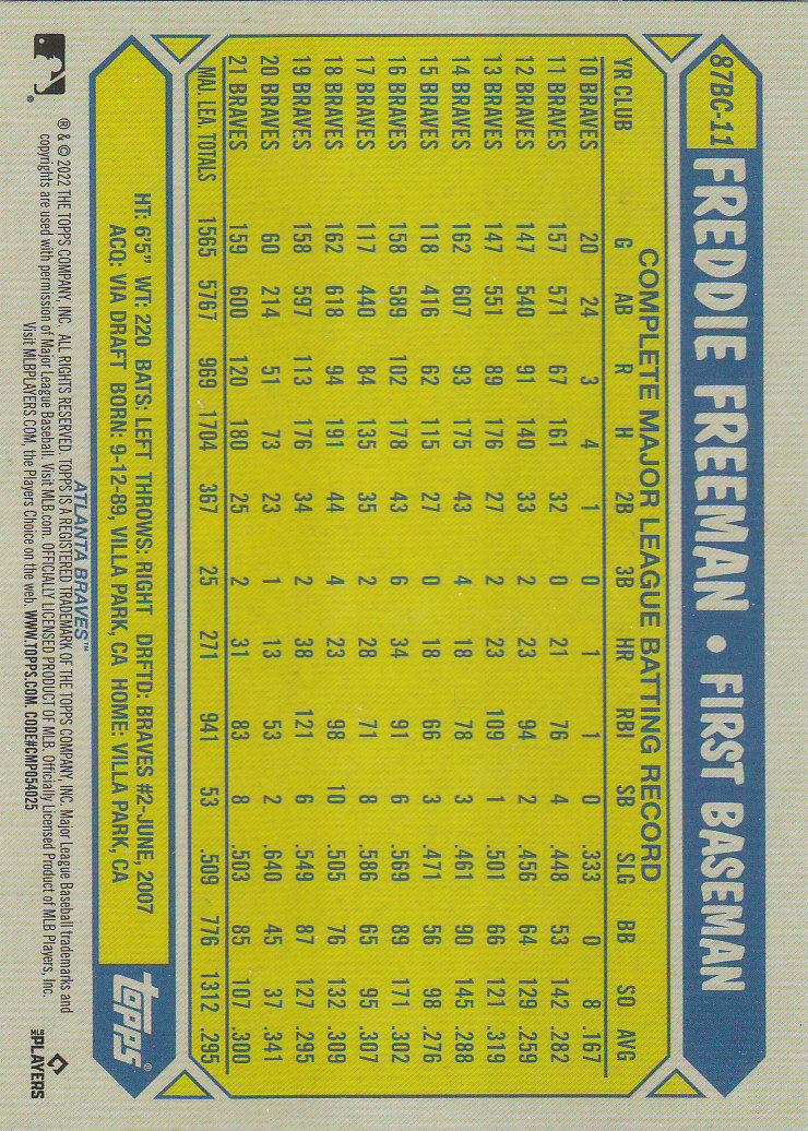2022 Topps Chrome Baseball "'87 Topps" Insert Cards - Picture 23 of 41