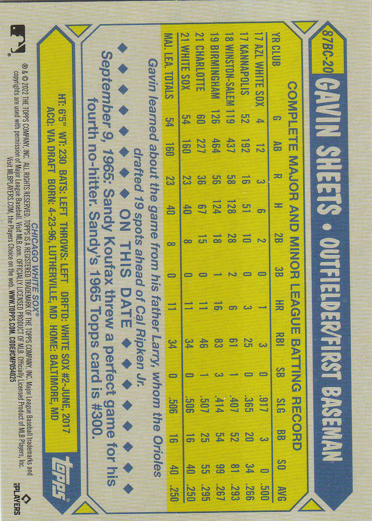 2022 Topps Chrome Baseball "'87 Topps" Insert Cards - Picture 41 of 41