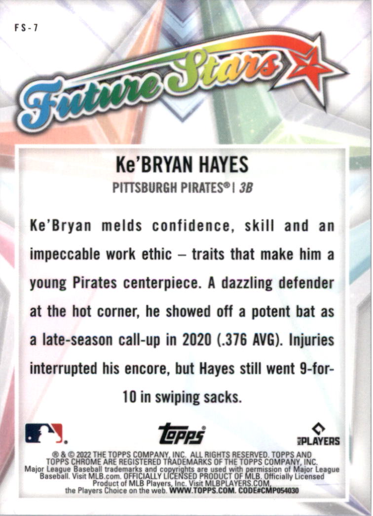  2022 TOPPS #56 KE'BRYAN HAYES PIRATES BASEBALL MLB