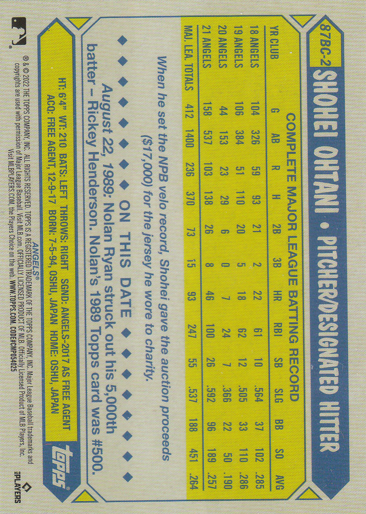 2022 Topps Chrome Baseball "'87 Topps" Insert Cards - Picture 5 of 41