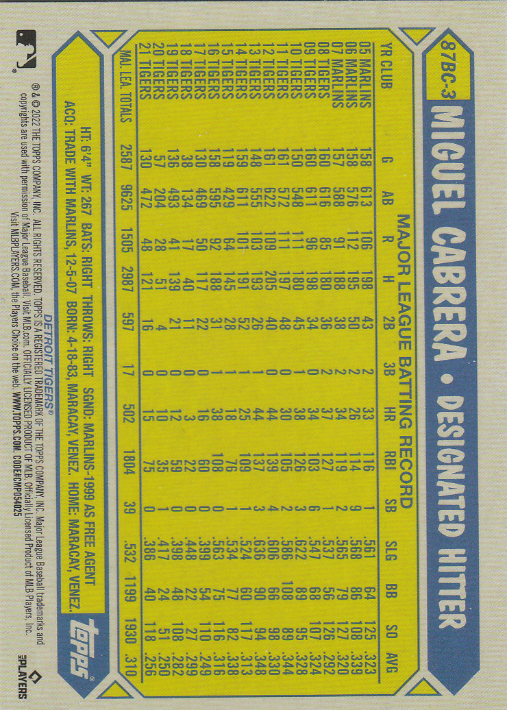 2022 Topps Chrome Baseball "'87 Topps" Insert Cards - Picture 7 of 41