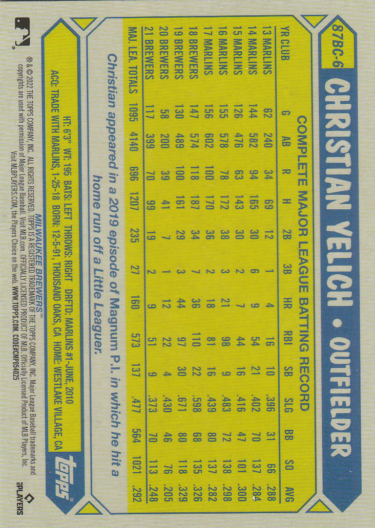 2022 Topps Chrome Baseball "'87 Topps" Insert Cards - Picture 13 of 41
