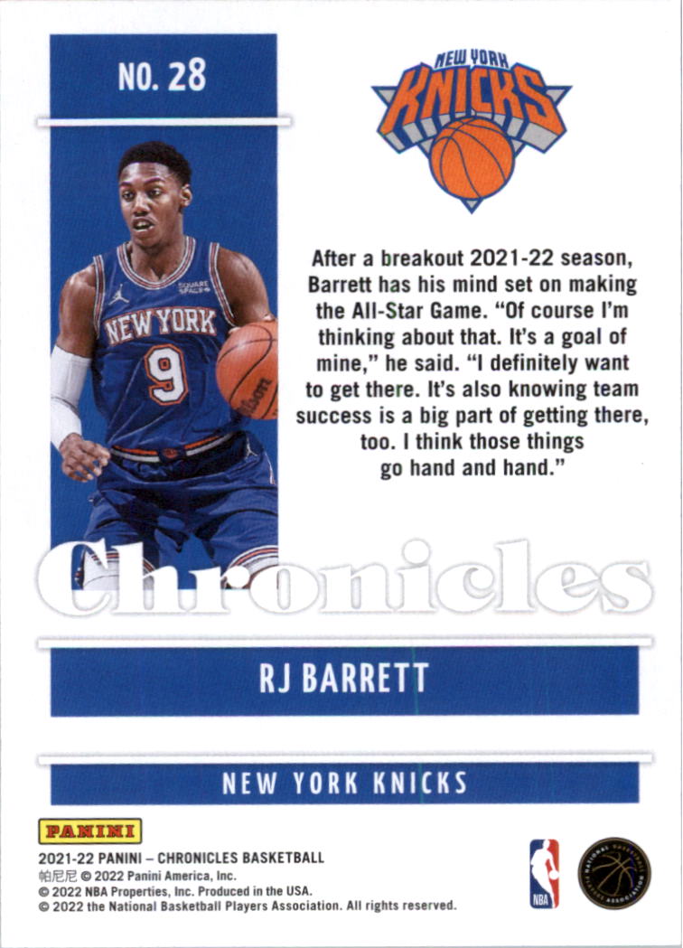 2021-22 Panini Chronicles Basketball Card Pick (Base) 1-309