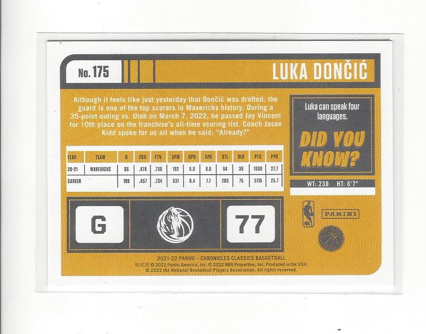 Luka Doncic Karten (2019-2022) Mavericks - Sie wählen - Bild 10 von 16