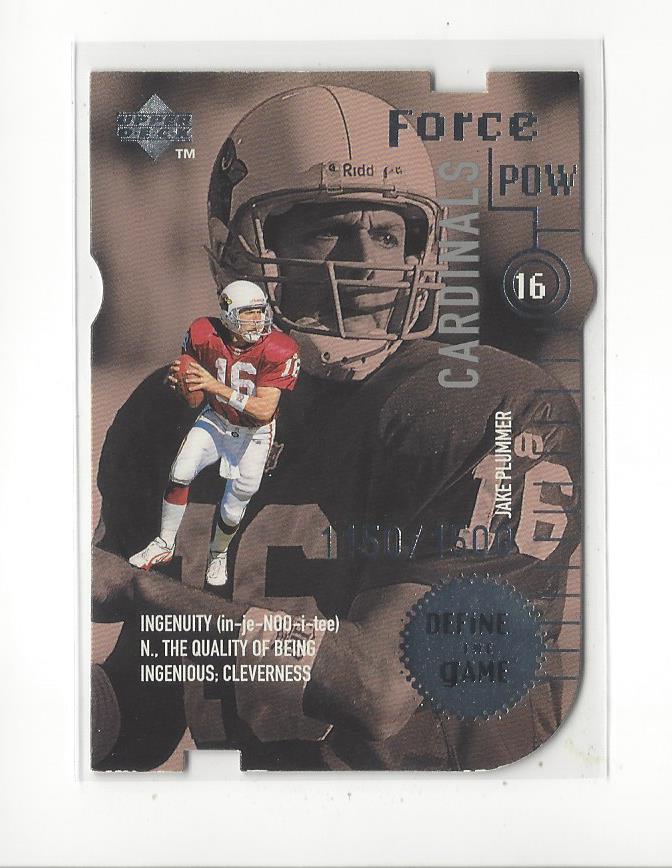 1998 Upper Deck Define the Game Die Cut Silver #DG9 Jake Plummer