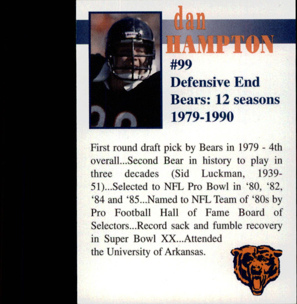 1998 Bears Fan Convention #19 Dan Hampton back image