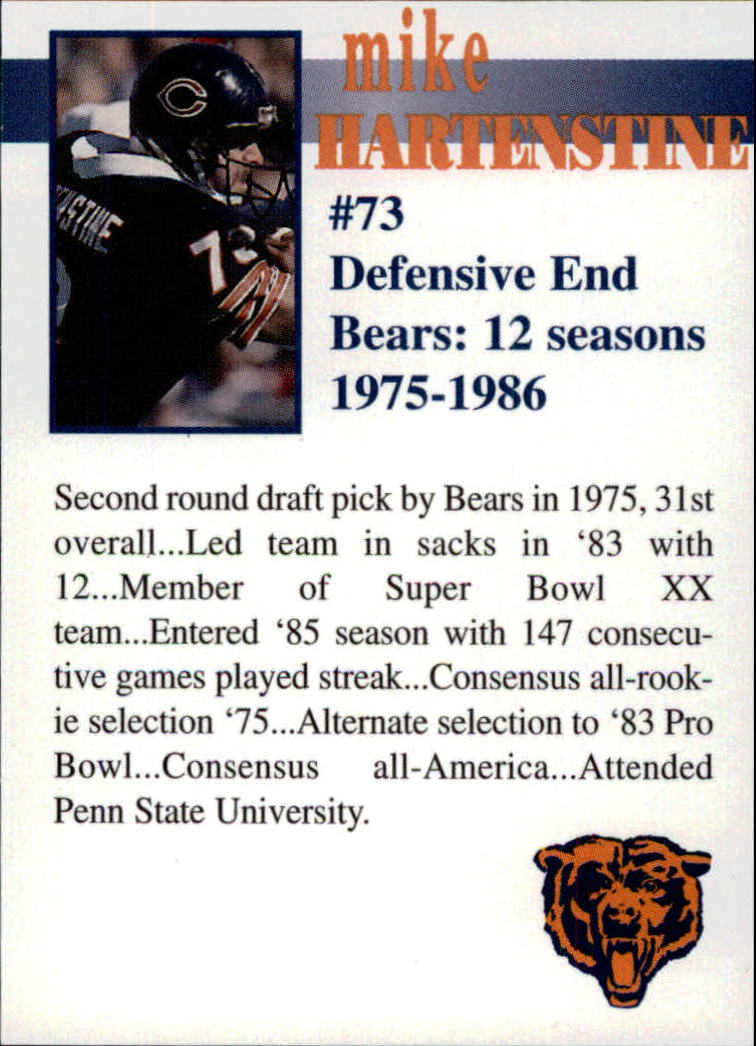 1998 Bears Fan Convention #21 Mike Hartenstine back image