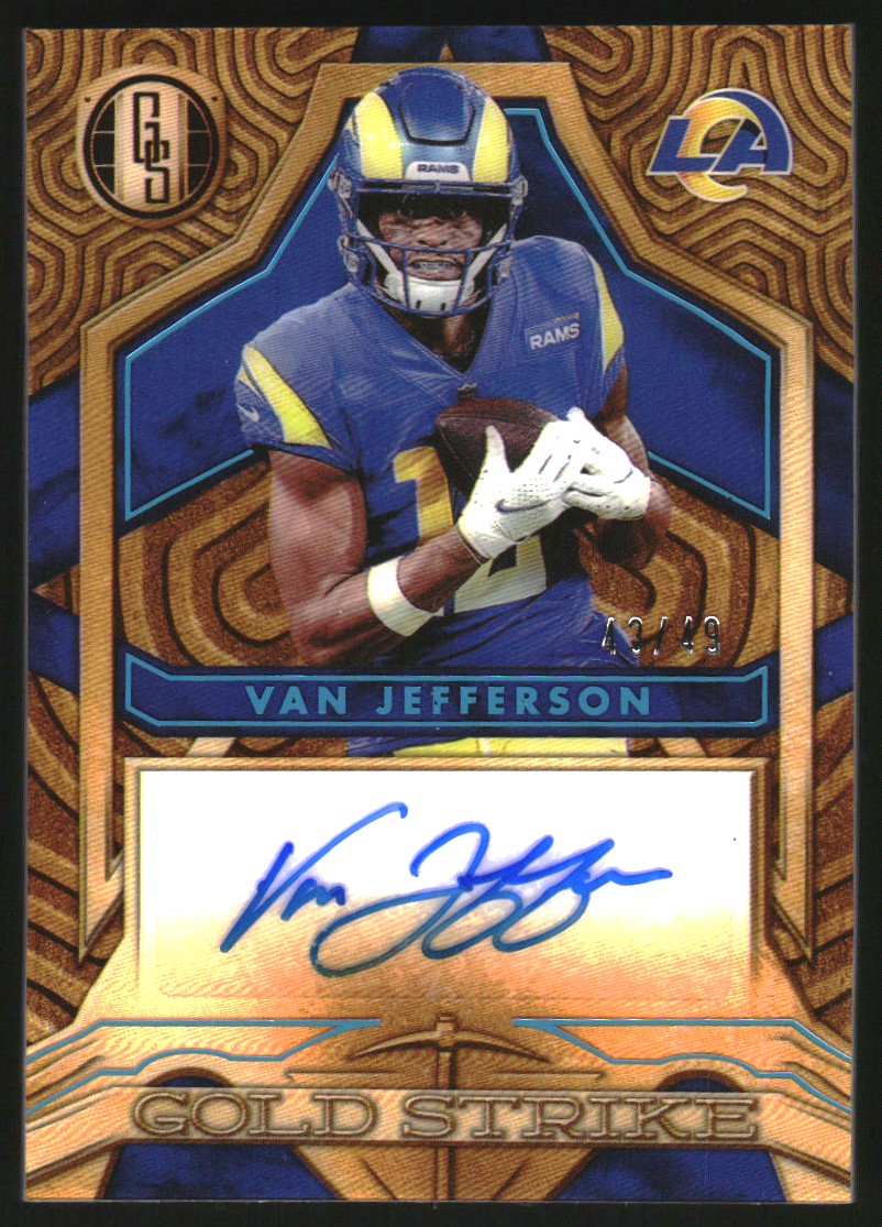 2022 Panini Gold Standard Gold Strike Autographs #17 Van Jefferson/99