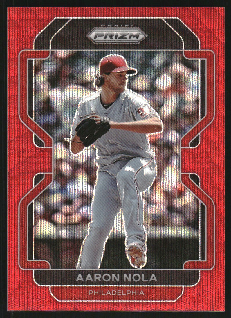 2022 Panini Prizm Prizms Red Wave #158 Aaron Nola T2