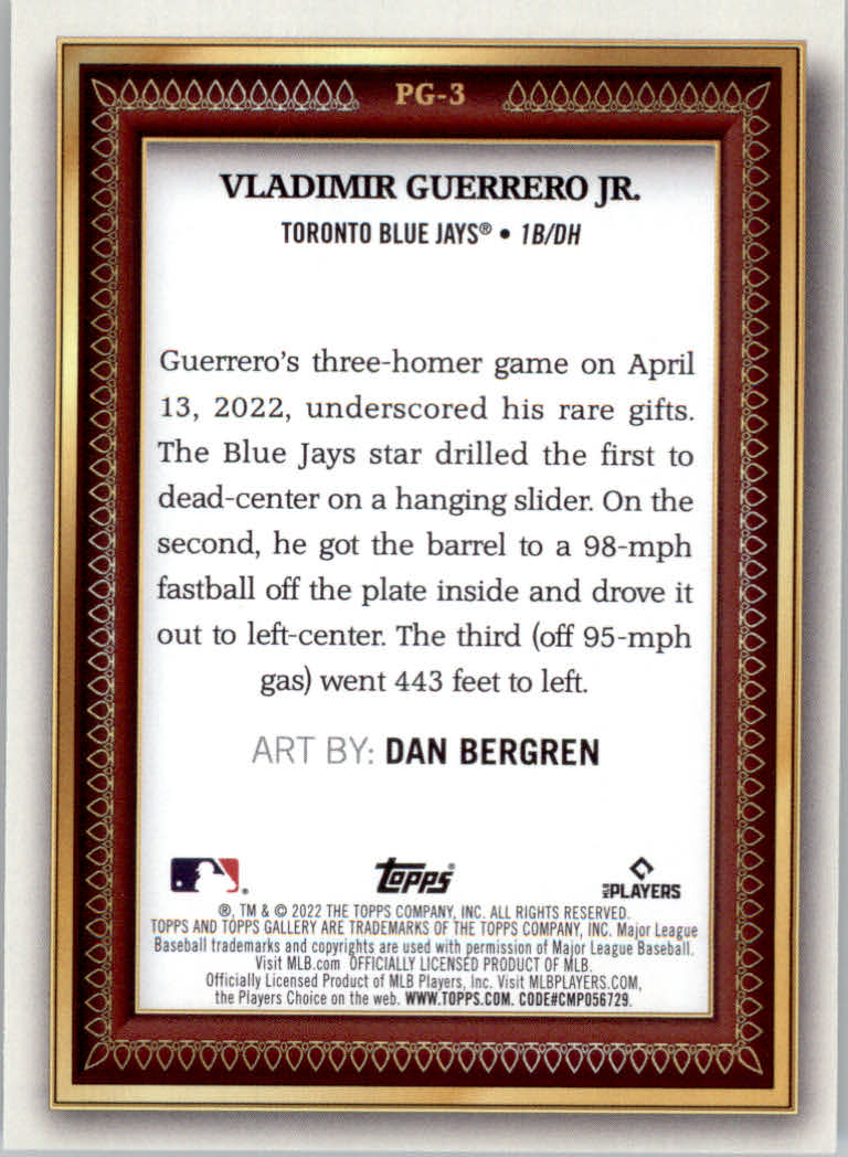 2022 Topps Gallery Baseball "Portrait Gallery" Insert and Parallel Insert Cards - Picture 3 of 13