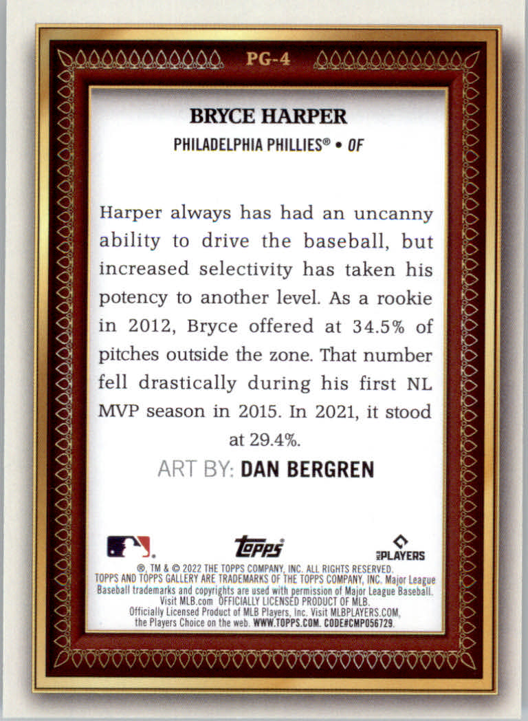 2022 Topps Gallery Baseball "Portrait Gallery" Insert and Parallel Insert Cards - Picture 5 of 13