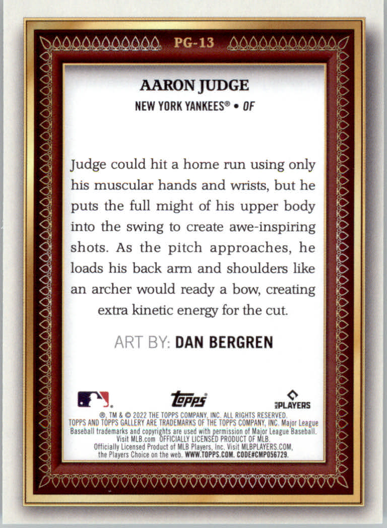 2022 Topps Gallery Baseball "Portrait Gallery" Insert and Parallel Insert Cards - Picture 9 of 13
