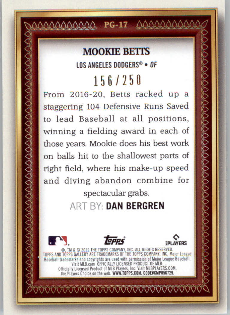 2022 Topps Gallery Baseball "Portrait Gallery" Insert and Parallel Insert Cards - Picture 13 of 13