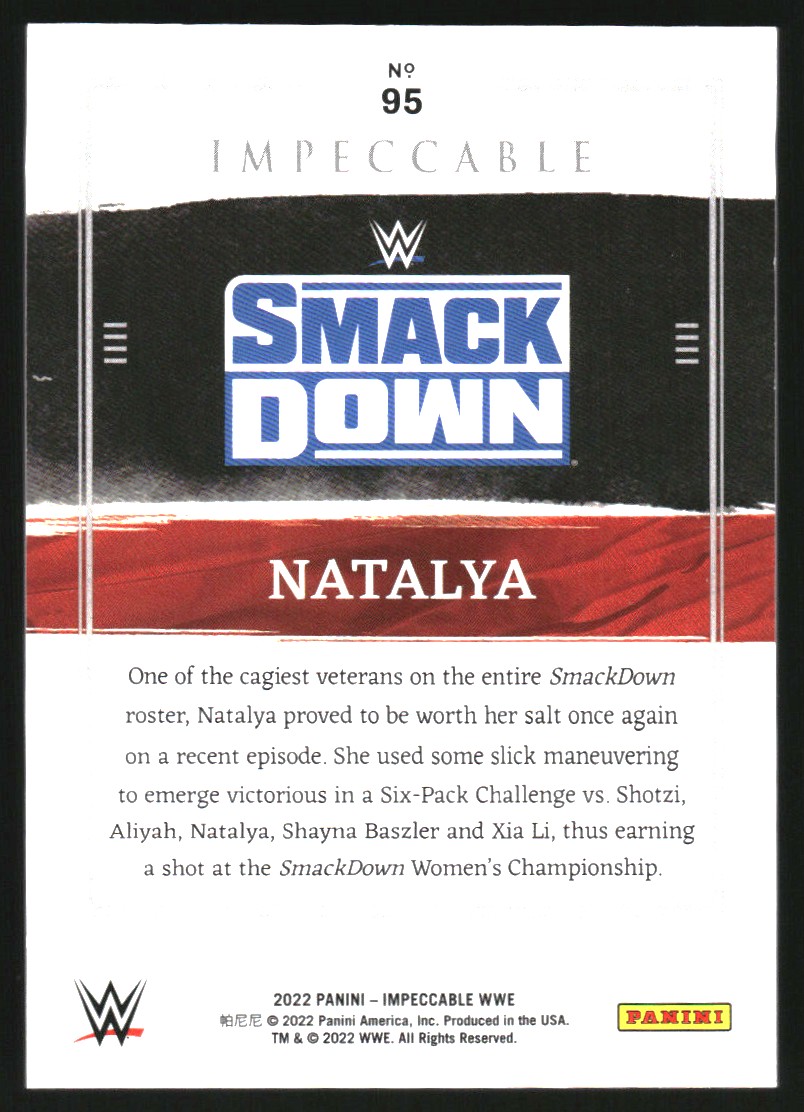 2022 Panini Impeccable WWE Silver #95 Natalya