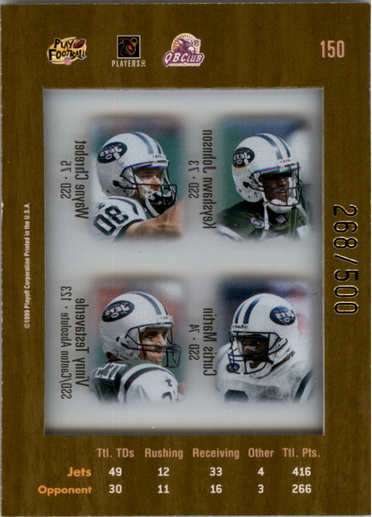 1999 Absolute SSD Coaches Collection Silver #150 Jets CL back image
