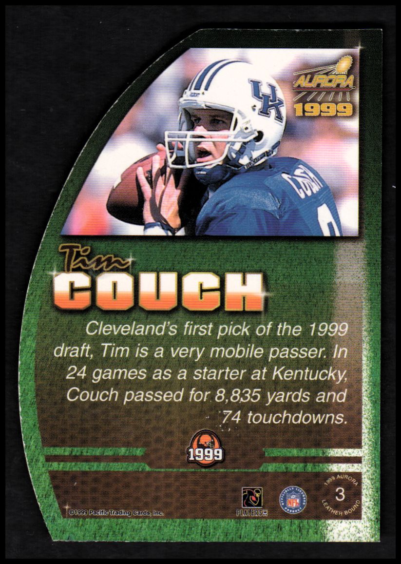 1999 Aurora Leather Bound #3 Tim Couch back image