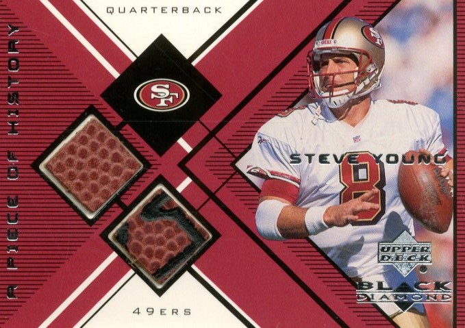 1999 Black Diamond A Piece of History Double #SY Steve Young H/R