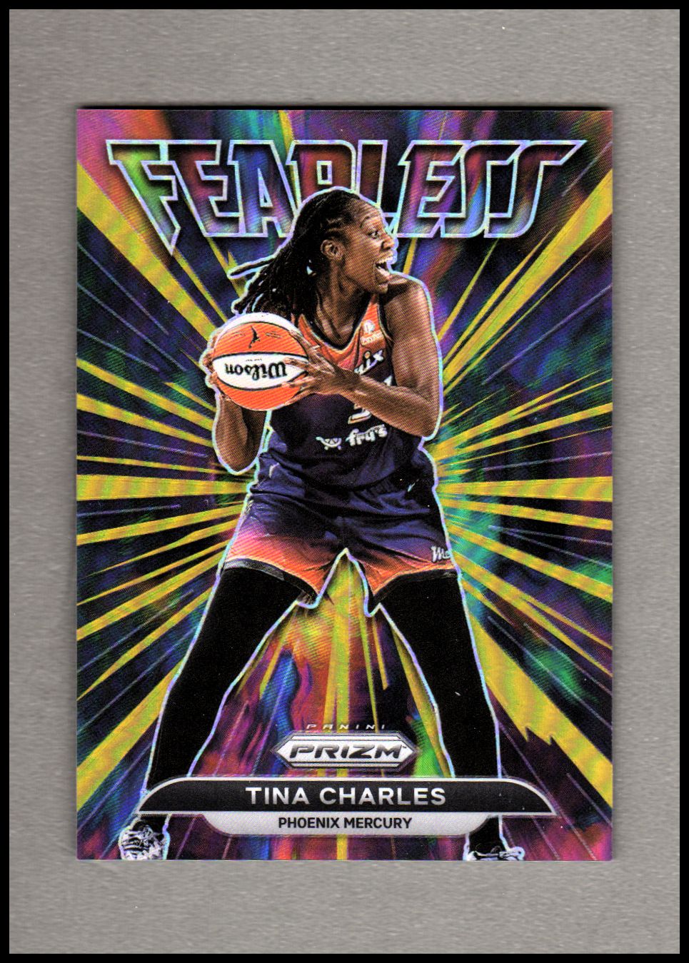2022 Panini Prizm WNBA Fearless Prizms Gold #4 Tina Charles