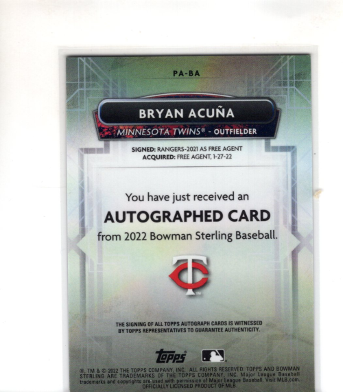 B5107- 2022 Bowman Sterling Baseball Assorted Cards -You Pick- 15+ FREE US SHIP - Picture 3 of 177
