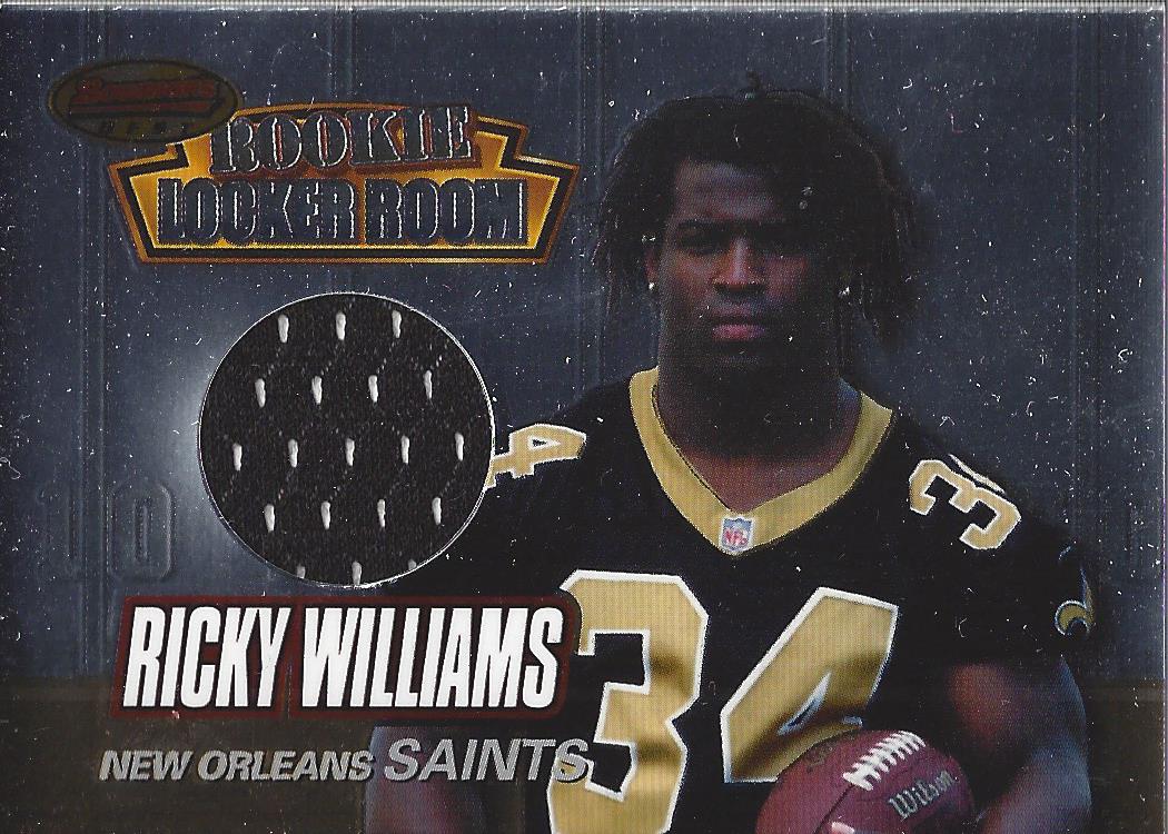 1999 Bowman's Best Rookie Locker Room Jerseys #RU6 Ricky Williams