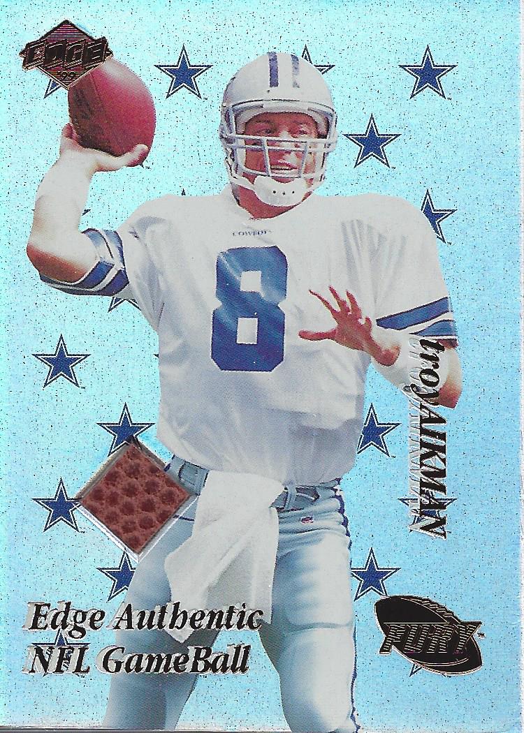 1999 Collector's Edge Fury Game Ball #TA Troy Aikman